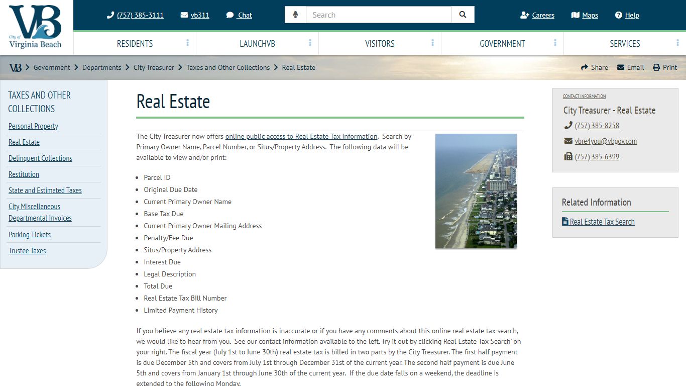 Real Estate :: VBgov.com - City of Virginia Beach
